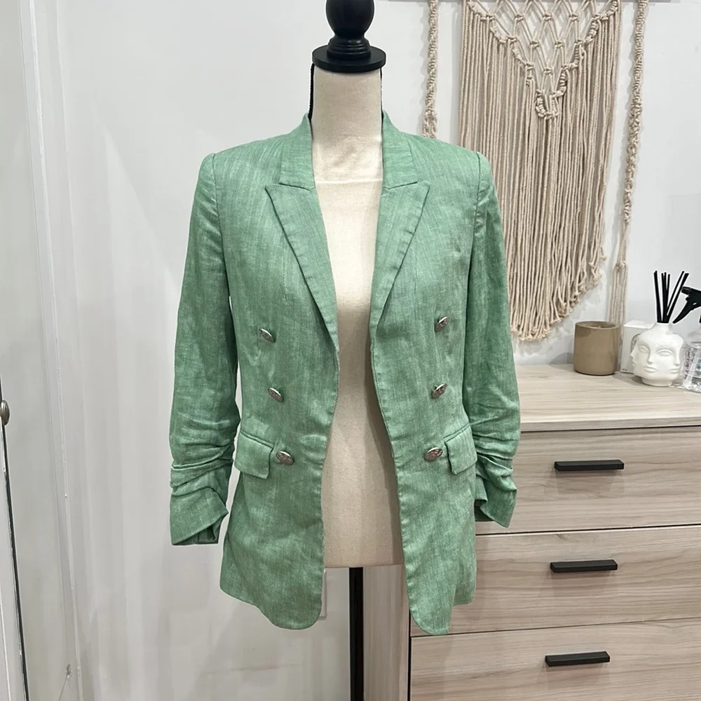 Veronica Beard Beacon Blazer Green 0 - Picture 5 of 11